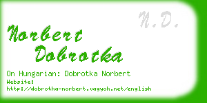 norbert dobrotka business card